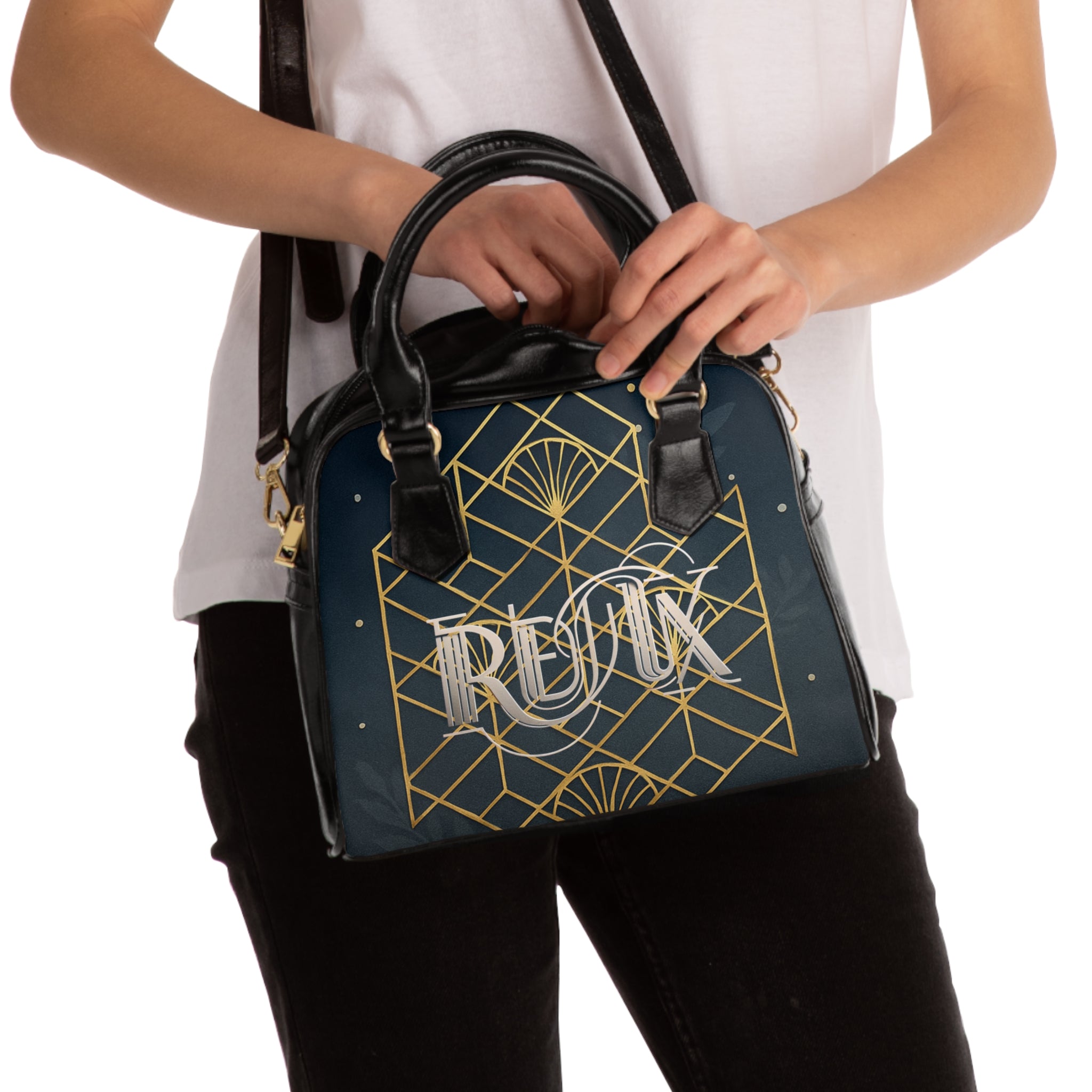 Art Deco 'Run' Shoulder Handbag — Vintage Glamorous Runner Tote